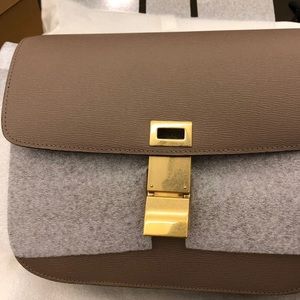 Celine Classic Box Liege in taupe